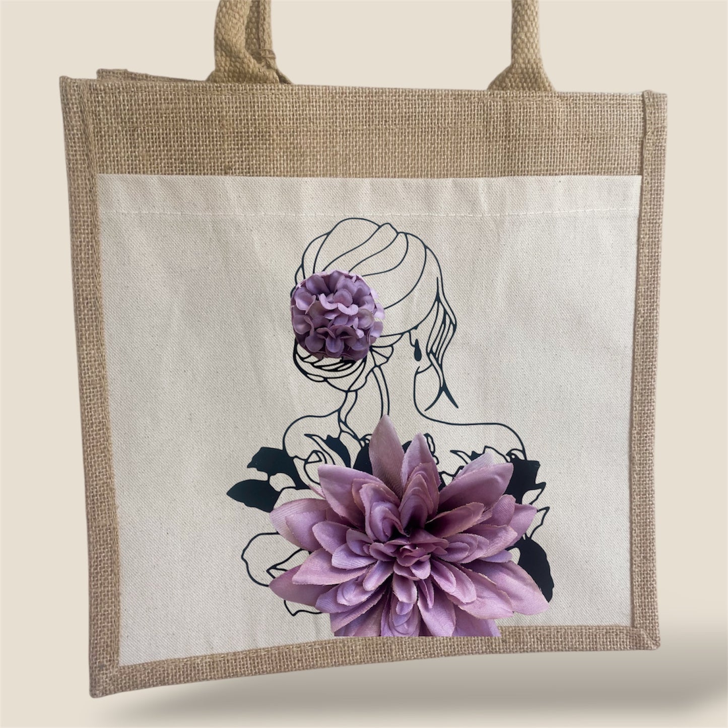 Sac moyen grande fleurs
