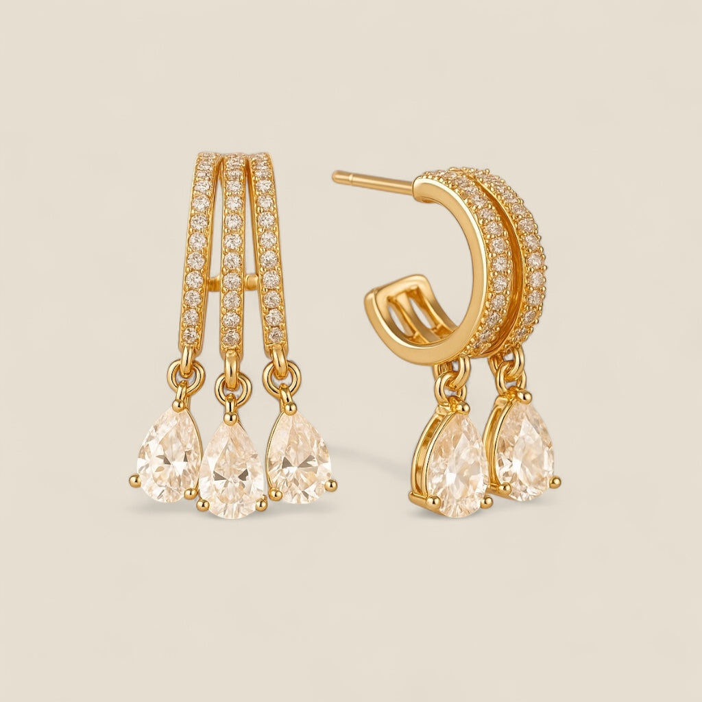 Les boucles d’oreilles en or fin