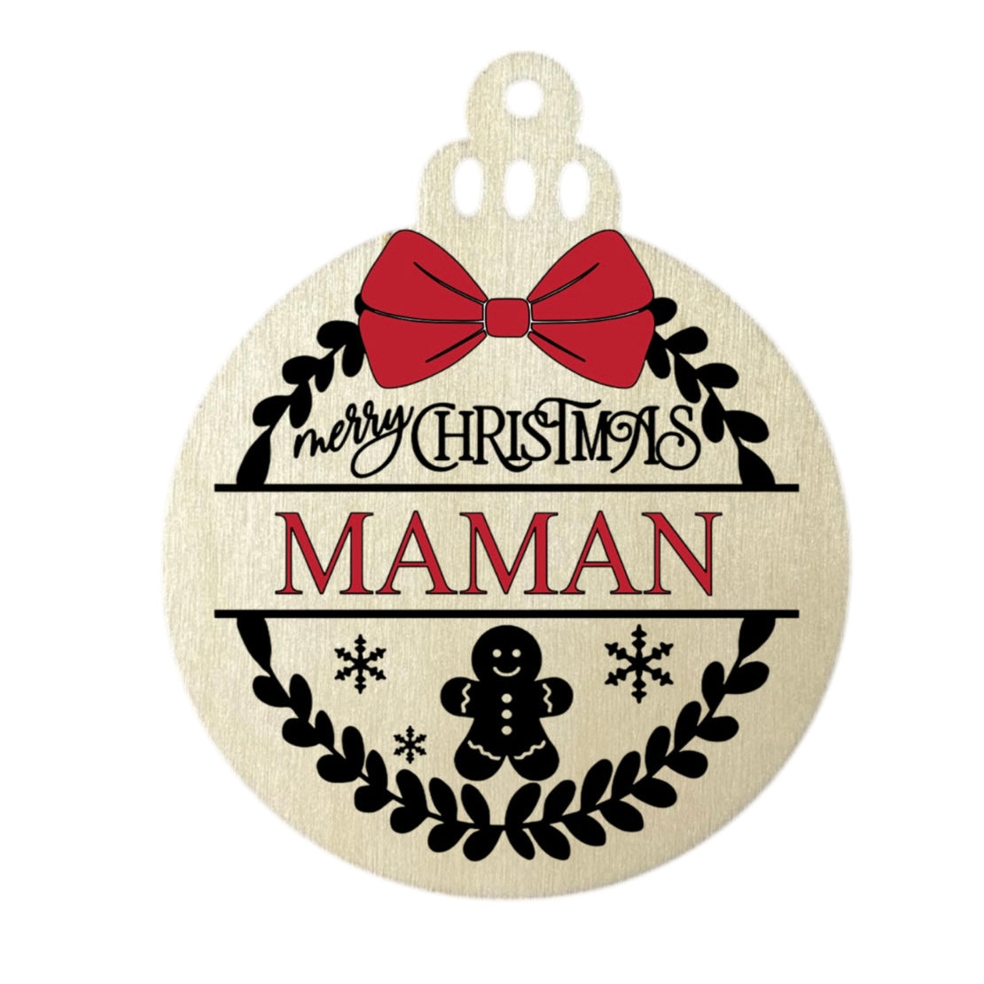 Boule de Noël bois pain d’épice