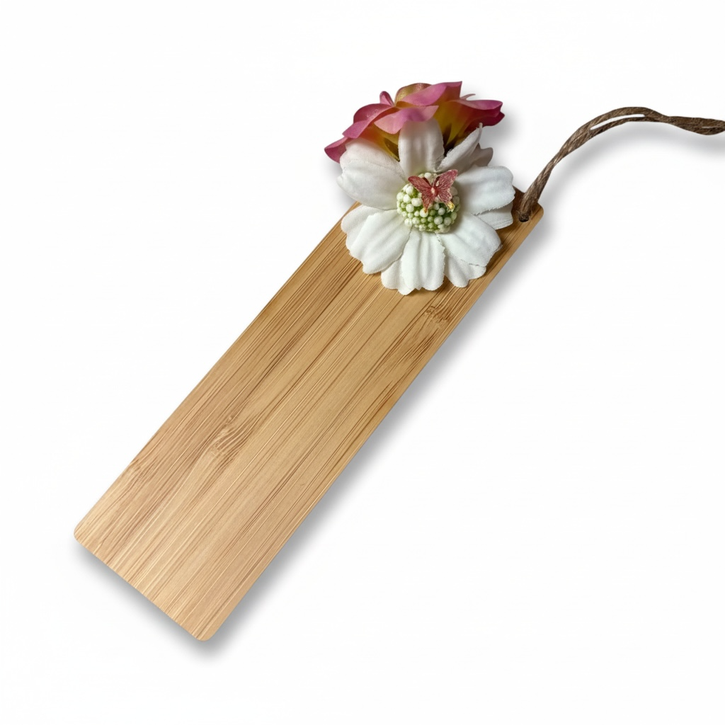 Marque-page fleurs et papillon