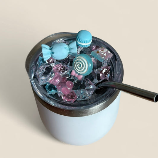 Modèle 5 bonbons bleu et rose