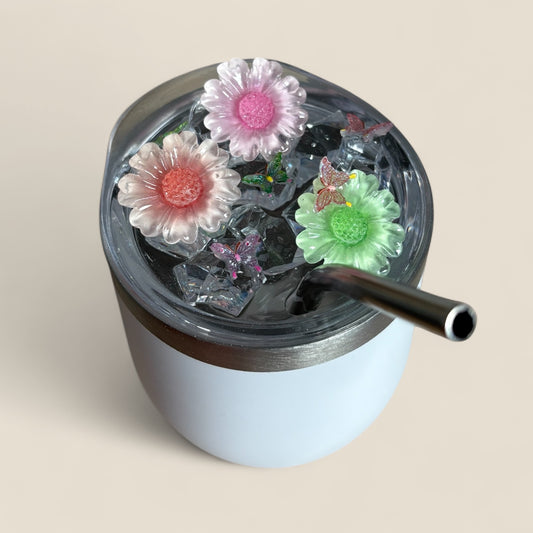 Modèle 3 fleurs et papillons