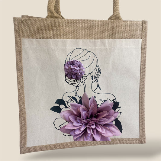 Sac moyen grande fleurs