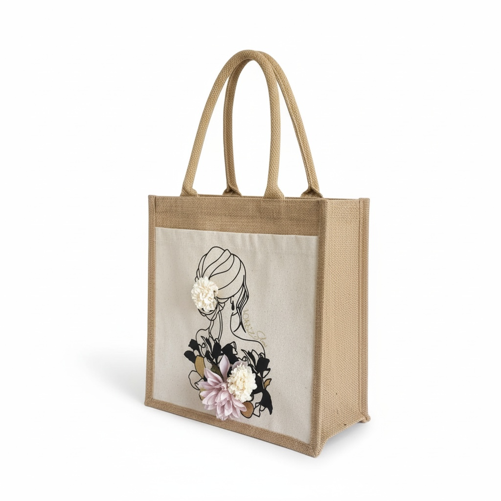 Sac moyen fleurs