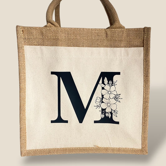 Sac initiale fleurie