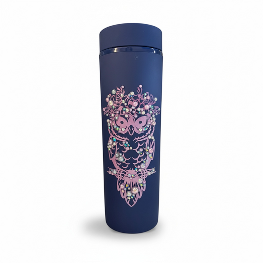 Gobelet bleu chouette