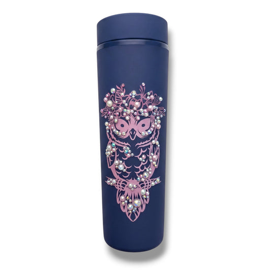 Gobelet bleu chouette
